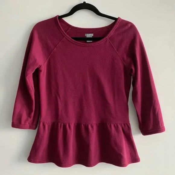 3 For $20 AERIE French Terry Peplum Top - Picture 1 of 2